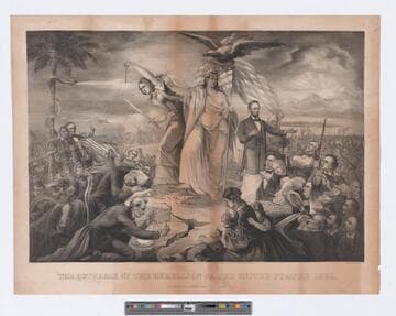 The outbreak of the rebellion in the United States 1861