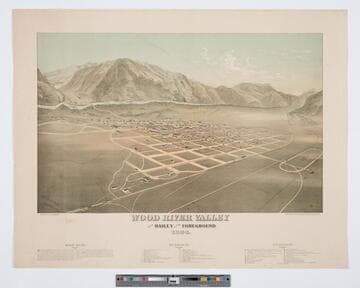 Wood River Valley : with Hailey in the foreground, 1884