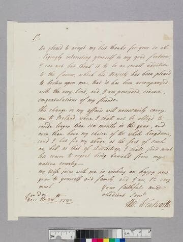 Wentworth, Thomas, 1693?-1747. Letter to [Theophilus Leigh, 1693-1785]