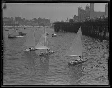 Paddle-boarding off the pier in Santa Monica