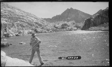 Big Creek, Miscellaneous - Bear Creek - Bill Dill and fish at lake on East Fork