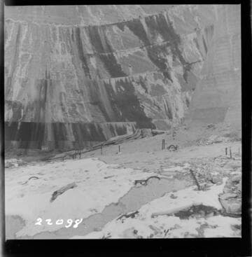 Big Creek, Florence Lake Dam - View of Intrados Arch #47
