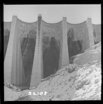 Big Creek, Florence Lake Dam - View of Intrados Arch #52