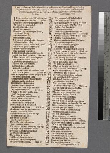 A most excellent new ballad, of an olde man and his wife, which in their olde age and misery sought to their owne children for succour, by whom they were disdained & scornfully sent away succourlesse, and how the vengeancc [sic] of God was iustly shewed vpon them for the same. To the tune of Prissilla