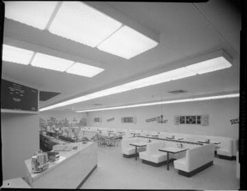 Cafeteria dining room - counter and booths