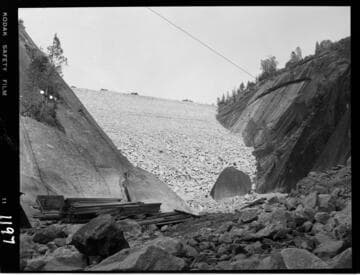 Big Creek - Mammoth Pool - Downstream dam face
