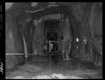 Big Creek - Mammoth Pool - Gate shaft transition in tunnel