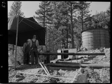 Big Creek - Mammoth Pool - Installation of camp water supply line and storage tank