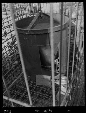 Big Creek - Mammoth Pool - First concrete in powerhouse unit bay area sump