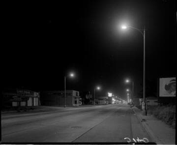 Street lighting at night