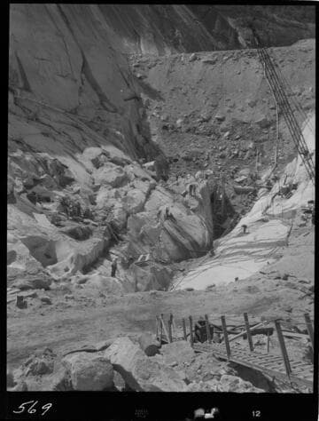 Big Creek - Mammoth Pool - General view of cutoff trench looking downstream