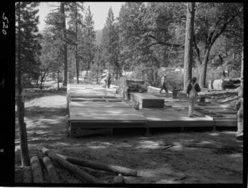 Big Creek - Mammoth Pool - Beginning of school building construction