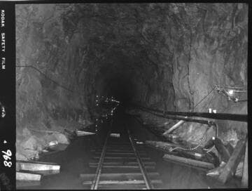 Big Creek - Mammoth Pool - Tunnel in area of "Hole Thru" from Rock Creek to outlet