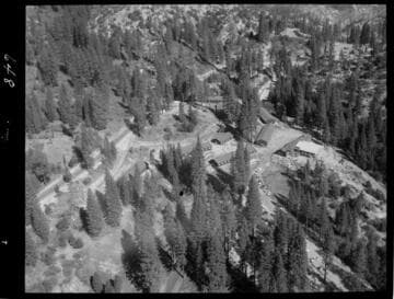 Big Creek - Mammoth Pool - Aerial view of camp area