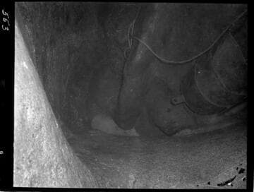 Big Creek - Mammoth Pool - General view of rock structure in bottom of cutoff trench