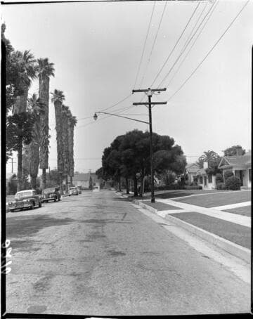 Street light in a residential area
