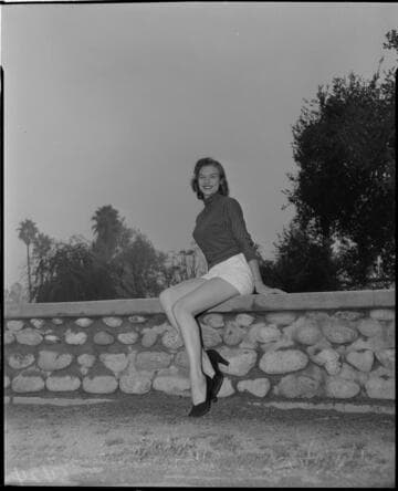 Young lady in shorts