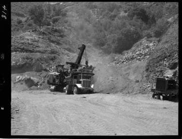 Big Creek - Mammoth Pool - Excavation at powerhouse site