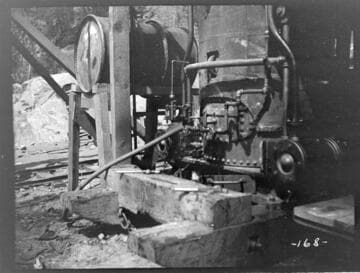 The hoisting engine at Camp #3 at Kaweah #3 Hydro Plant