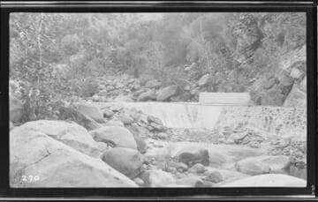 The Middle Fork dam at Kaweah #3 Hydro Plant