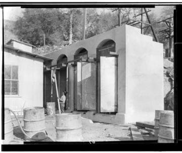 Transformer houses at Kaweah #2 Hydro Plant