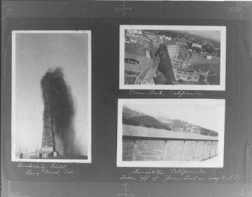 Dominquez Field, Long Beach.  ; Ocean Park Pier, CA.  ; Sausilito, CA from ferry boat