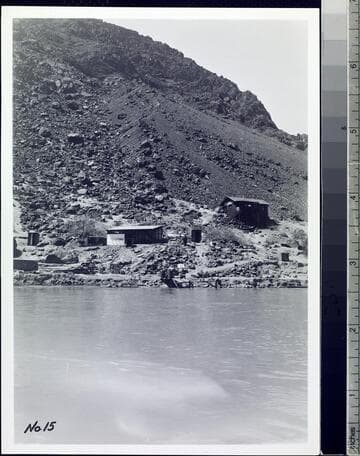 Gas station at south end of road