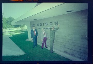 Group touring Eric Substation and control room