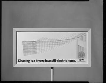 Billboards promoting alll-electric living