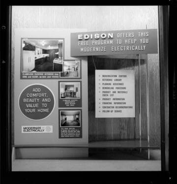 Display promoting modernizing electrically