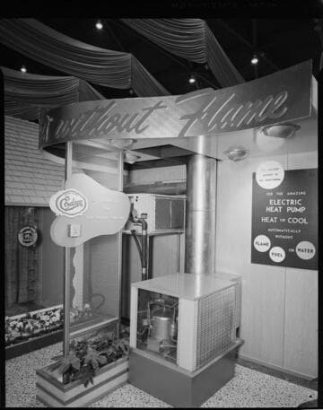 Edison exhibit at Fairplex showing electric living and Heat Pumps