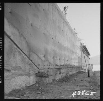 Big Creek, Huntington Lake Dams - East end of Dam #1
