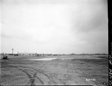 Etiwanda Steam Station - View of jobsite looking southwest. Site grading completed