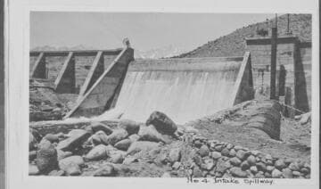 No. 4 intake spillway and flowline for Bishop Creek Hydro