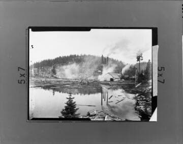 The Shaver Lake Lumber Company's mill and pond