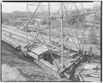 Miscellaneous Transmission - Moving multicircuit tower at Mile 0, tower 6