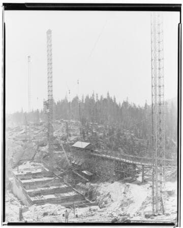 Big Creek, Shaver Lake Dam - Shaver Lake Dam - Pouring foundation