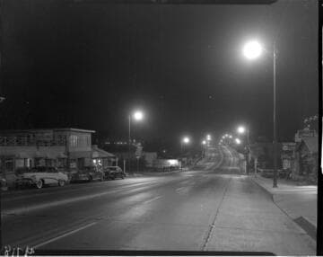 Street lighting on coast highway in Laguna Beach
