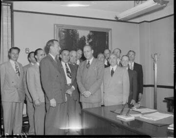 Group of men in an office