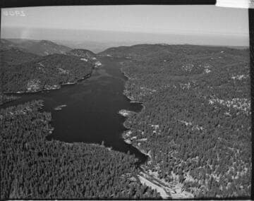 Aerial photo of Huntington Lake with Dams 1