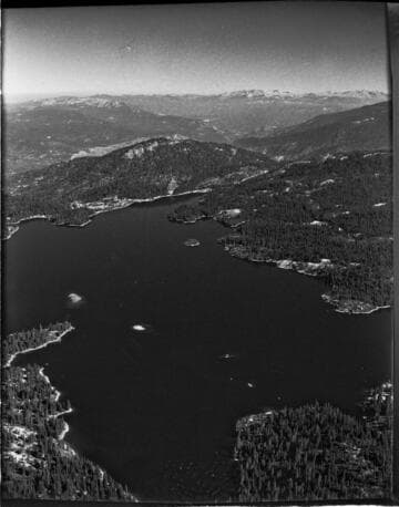 Aerial photo of Shaver Lake