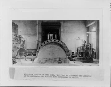 The Jordan Hydro Plant operator on duty, 1911