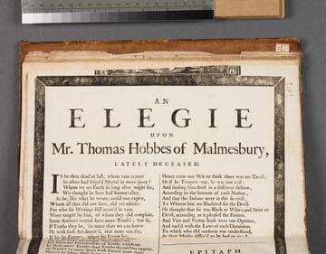 An elegie upon Mr. Thomas Hobbes of Malmesbury, lately deceased