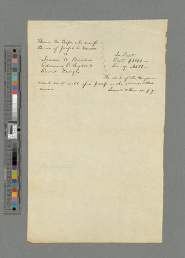 Thomas M. Hope for the use of Joseph E. Norwood vs. Isaac W. Beebee, Edmund D. Taylor, and David Kreigh, Illinois Circuit Court (Sangamon County)