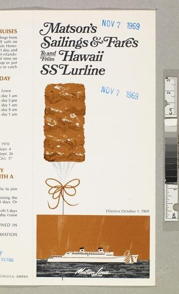 Matson's sailings and fares to and from Hawaii