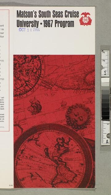 Matson's South Seas cruise university - 1967 program