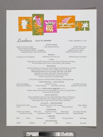 Luncheon aboard SS Monterey