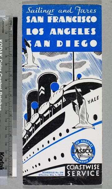Sailings and fares : San Francisco Los Angeles San Diego