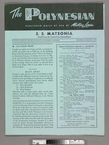 The Polynesian : published daily at sea by Matson Lines