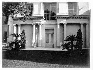 North façade of the Huntington residence